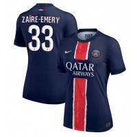 Paris Saint-Germain Warren Zaire-Emery #33 Hjemmebanetrøje Dame 2024-25 Kortærmet